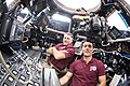 Kimbrough and Pesquet in the Cupola during Expedition 50, December 2016