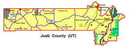 Kaart van Juab County