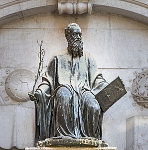 Statue of Thomas Rangone by Jacopo Sansovino