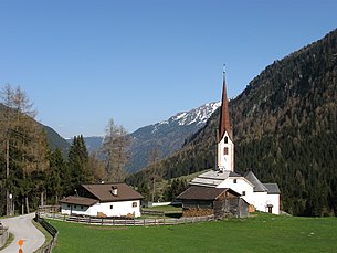 Die Kirche von St. Sigmund im Sellrain