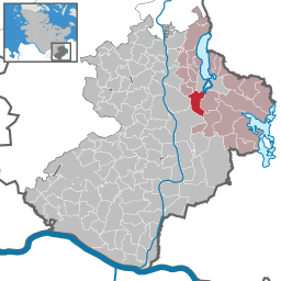 Läget för kommunen Fredeburg i Kreis Herzogtum Lauenburg