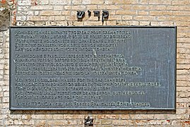 Le mémorial Poème d'André Tronc[31] - Campo del Ghetto Novo.