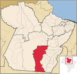 Location o São Félix do Xingu in the State o Pará