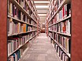 Library book shelves