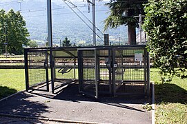 Le parc à vélos de la gare.