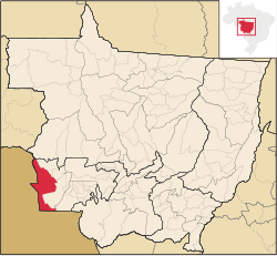 Location in Mato Grosso state