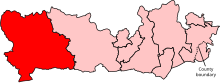 Location of the Newbury constituency in Berkshire after the 2023 boundary review