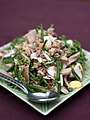 'Yam phak khut': a salad made with "vegetable ferns" and pork