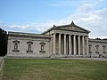 The Glyptothek is a museum in Munich, Germany, which was commissioned by the Bavarian King Ludwig I to house his collection of Greek and Roman sculptures (hence Glypto-, from the Greek root glyphein, to carve). It was designed by Leo von Klenze in the Neoclassical style, and built from 1816 to 1830.