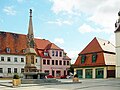 Marktplatz mit Denkmal für die Gefallenen des Krieges von 1870/71