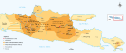 Wilayah kerajaan Medang periode Jawa Tengah dan Jawa Timur, serta lingkup pengaruh (mandala) pada Madura dan Bali.