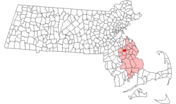 Location in Massachusetts