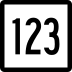 Route 123 marker