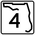 Straßenschild der Florida State Road 4