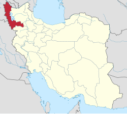 Location of West Azerbaijan province in Iran