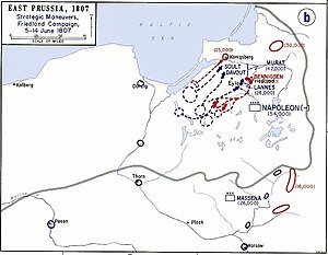 Strateški pokreti francuske i ruske vojske pred bitku kod Fridlanda