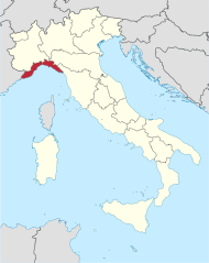 Liguria (regio hodierna): situs