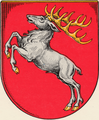 steigend (Landkreis Alfeld/Leine, Siedlungsgebiet der Cherusker, ihr Stammesname wird von „cherut“ = Hirsch abgeleitet)