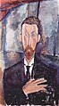 Modigliani, Paul Alexandre devant un vitrage