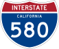 Interstate 580 marker