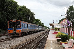 สถานีรถไฟโพธารามก่อนมีการสร้างรถไฟทางคู่