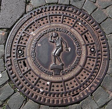 Manhole cover in Koblenz, Germany