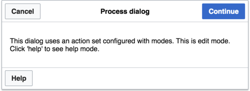 Example: Using modes and action sets.