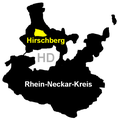 Lage von Hirschberg im Landkreis