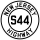 Route S44 marker