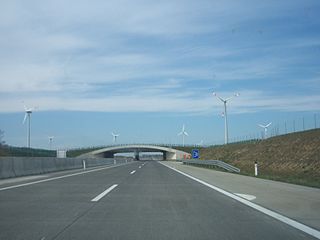 Dálnice A6 (Rakousko) u obce Potzneusiedl.