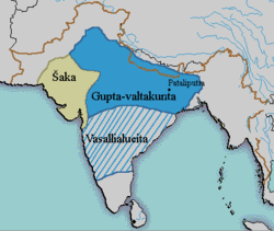 Територия около 370 година (в синьо)