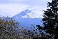 Volcán Popocatépetl, desde a cidade de Amecameca.