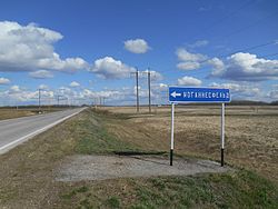 Turnoff to settlement of Logannesfeld, Bezenchuksky District