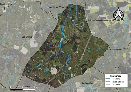 Carte orthophotographique de la commune en 2016.