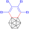 Benzocarborane molecule, Et stands for ethyl