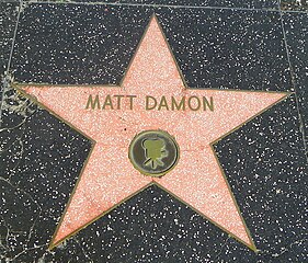 Steaua lui Matt Damon pe Hollywood Walk of Fame