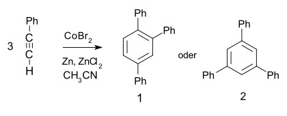 Trimerisation von Phenylacetylen