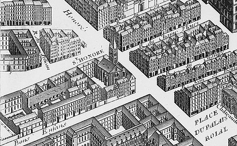 Kollegiatkyrkan Saint-Honoré på Plan de Turgot från år 1739.