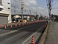 a.渋滞緩和のため、新球場南の大州通りの車線増加工事が行われた。（2009年2月8日 撮影）