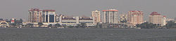 Downtown Kochi, as seen from the Arabian Sea