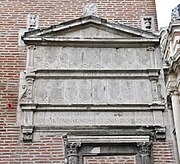 Inscriptions in Latin on the tower.