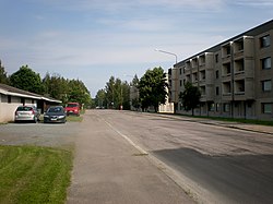 Haukiluoman kerrostaloja.