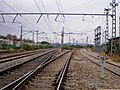 Gare de Mollet - Sant Fost: Début de la ligne Castellbisbal / el Papiol - Mollet (voies qui partent vers la droite) sur la ligne Barcelone - Gérone - Portbou.