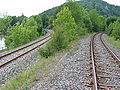 Trennung der Donautalbahn und der Zollernalbbahn westlich von Inzigkofen