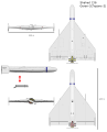 Shahed 136 - Iranian/Russian tactical one-way drone - if it were 3.35 meters long.