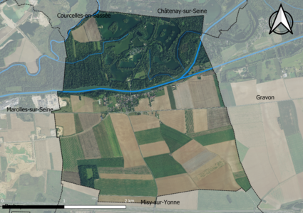 Carte orhophotogrammétrique de la commune.