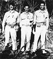 Three CAF pilots after receiving the Navy Cross from Admiral Nimitz, September 30, 1942.