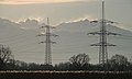 Föhn im schweizer Alpstein (Säntis) Blick vom Hohenemser Flughafen