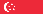 Flag of Singapore (charged horizontal bicolour)