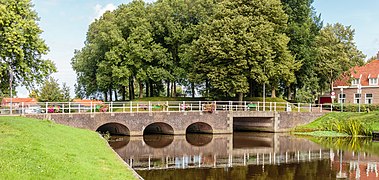 Dokkum. Bridge over the Driepykstergracht